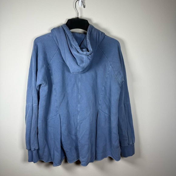 Pilcro by Anthropologie Flynn Blue Peplum Hoodie Size Large - Picture 15 of 16